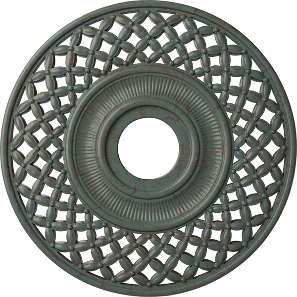 Ekena Millwork Robin Ceiling Medallion (Canopies up to 6 1/4"), 22 1/4"OD x 4 3/4"ID x 1 1/4"P, Cloud Burst Crackle CM22RBCBC - main